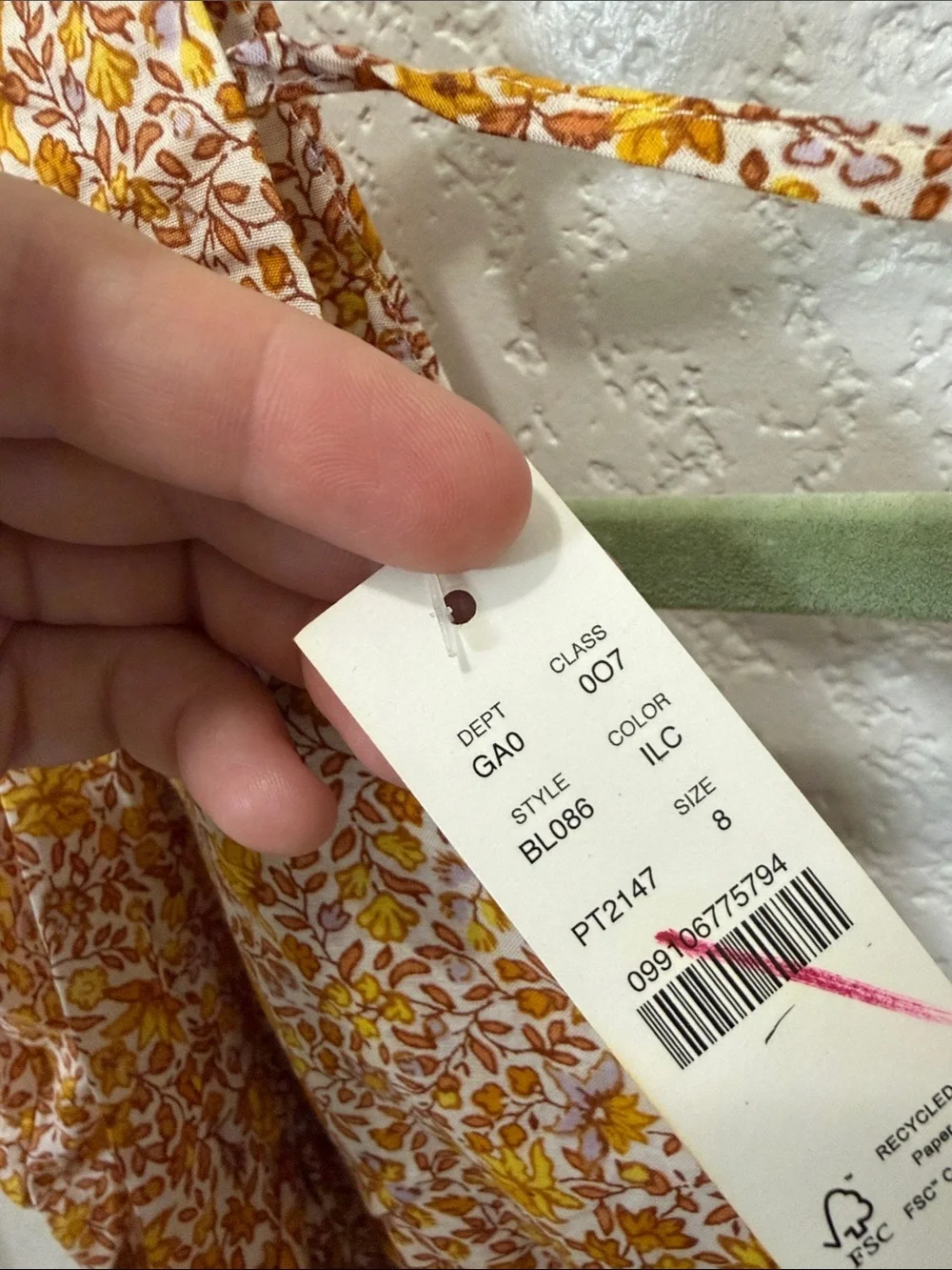 J. Crew Mustard Floral Puff-Sleeve V-Neck Crop Top